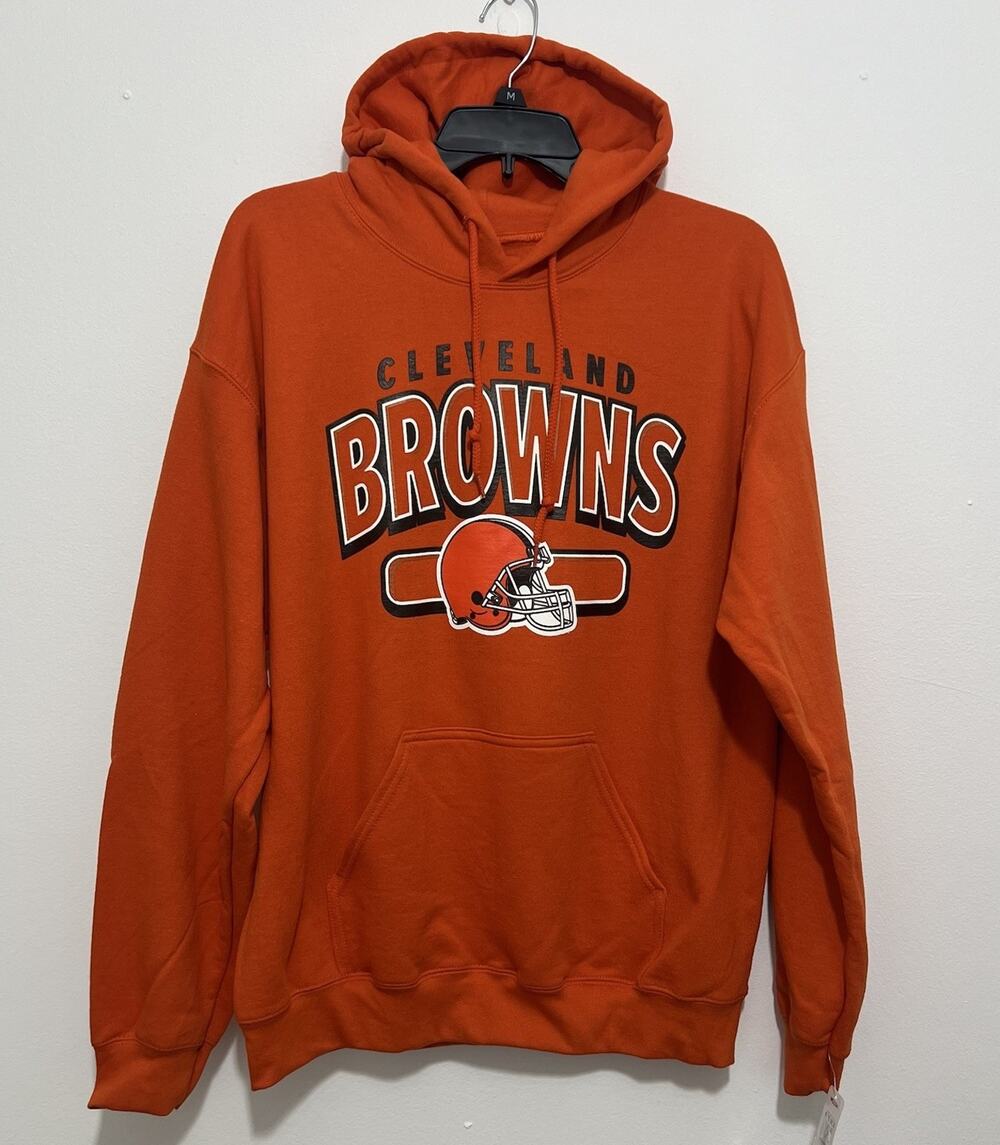 Cleveland Browns Hoodie Men’s Medium Orange NFL Football New With Tags